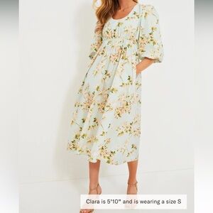 Aqua Watercolor Marlena Dress